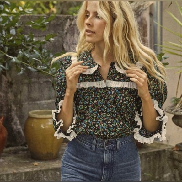 Doen Amie Top - Montpellier Floral - XS - Picture 2 of 6